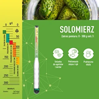 Solomierz nietłukący z probówką, zakres pomiaru: 0-300 g soli/L – zdjęcie 5
