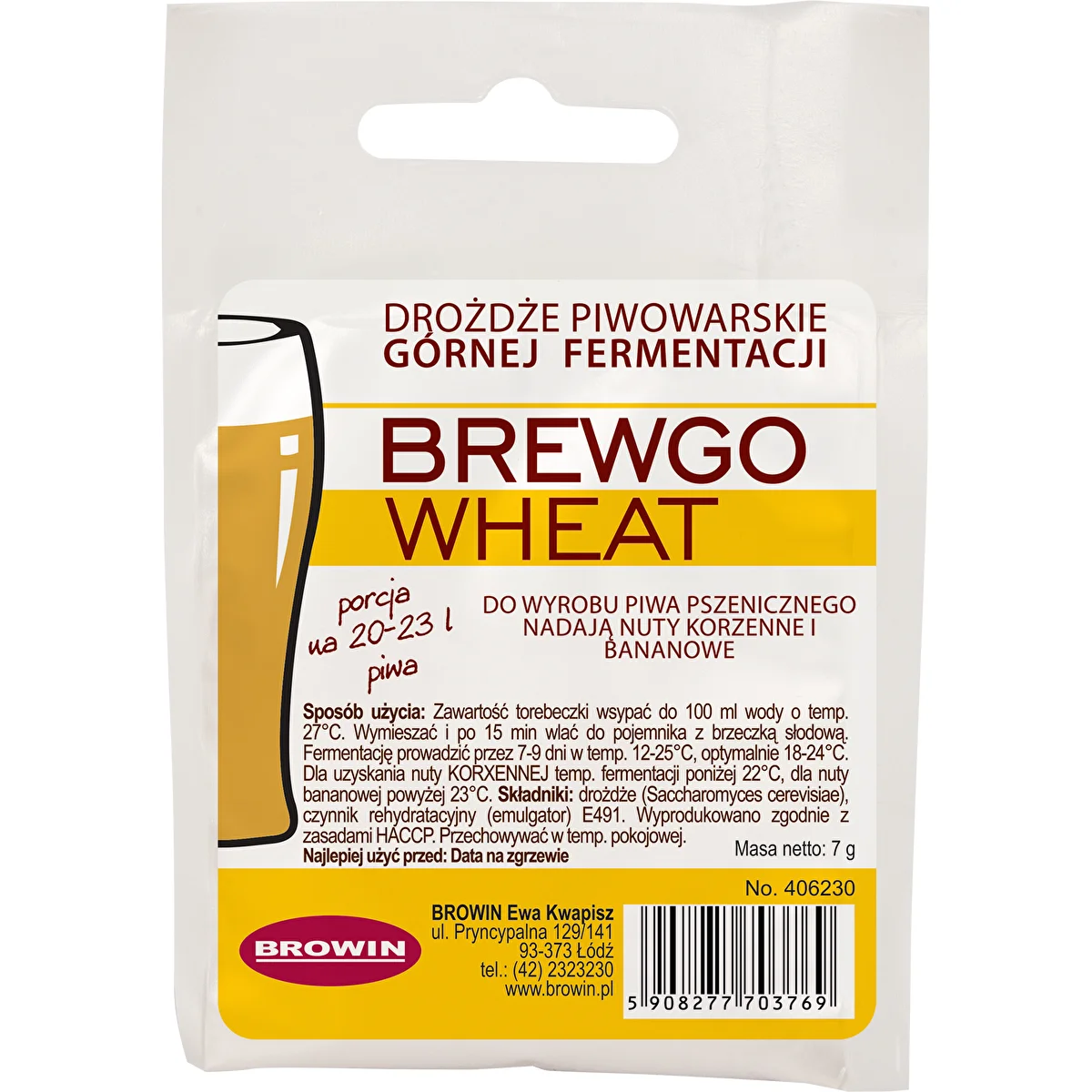 Drożdże piwowarskie  BrewGO WHEAT