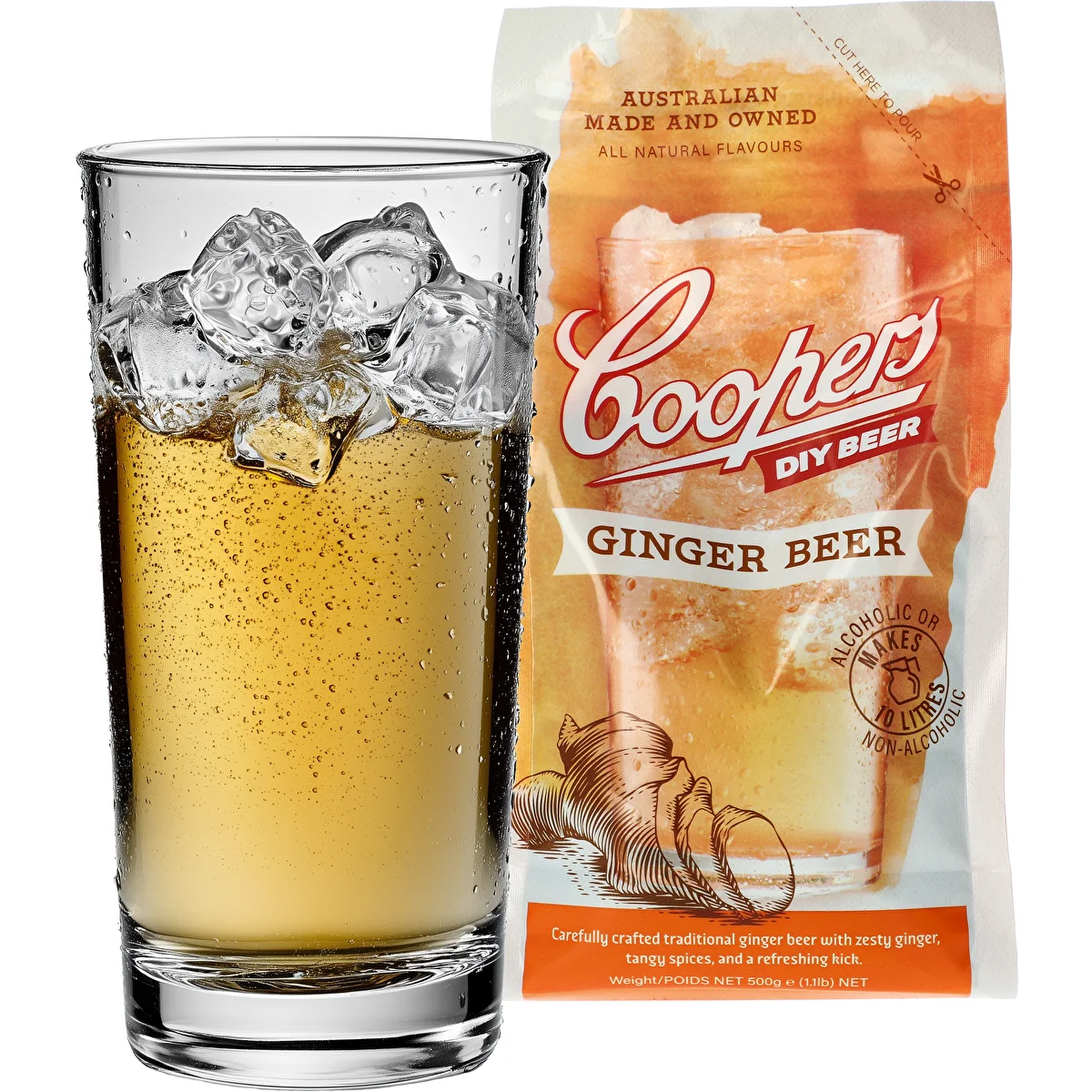 Koncentrat Coopers do wyrobu piwa Ginger Beer, 0,5kg