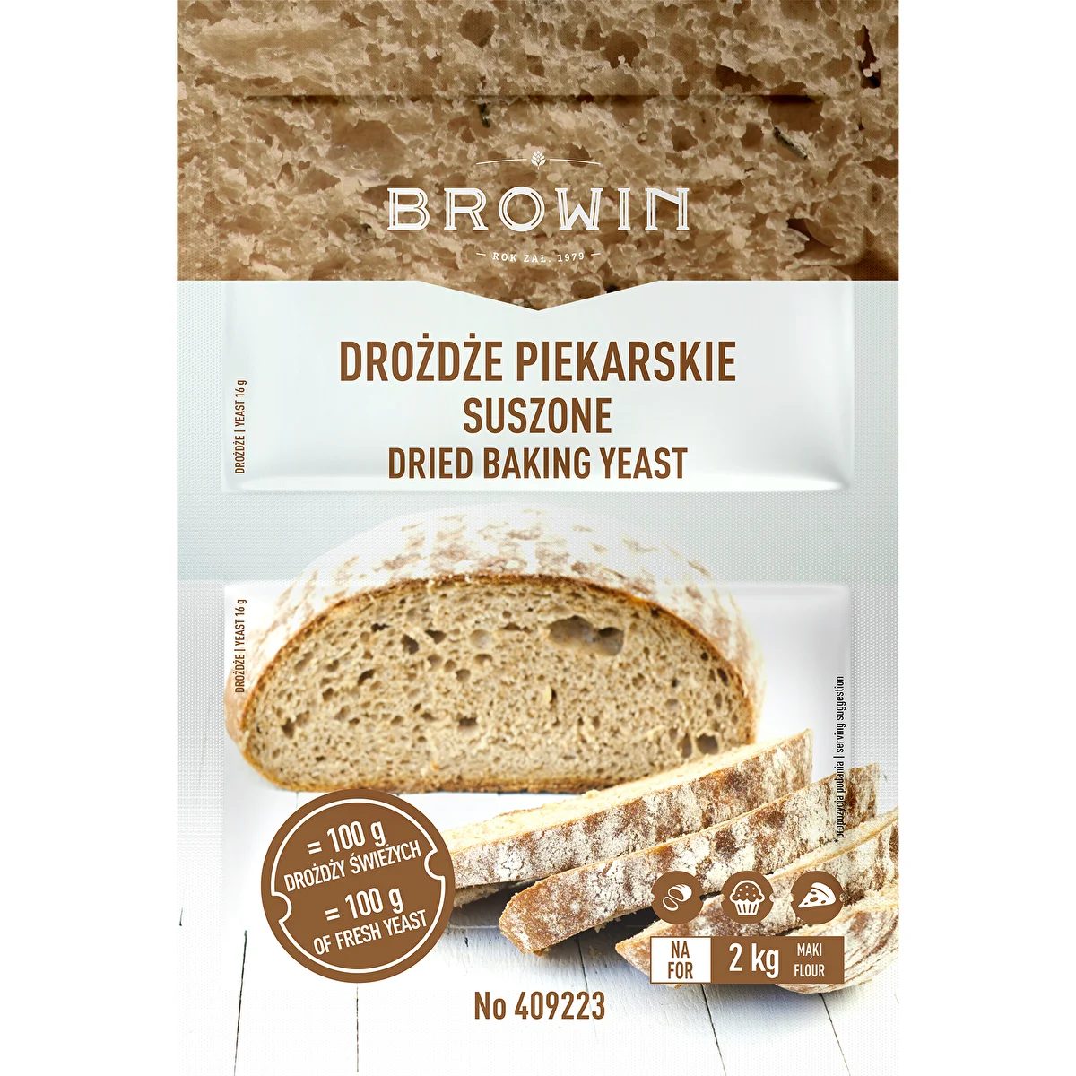 Suszone drożdże piekarskie 2x16g