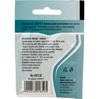 Drożdże winiarskie Madera, 20 ml – zdjęcie 2