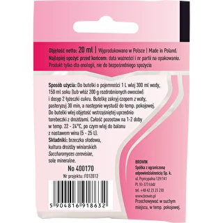 Drożdże winiarskie Sherry, 20 ml – zdjęcie 2