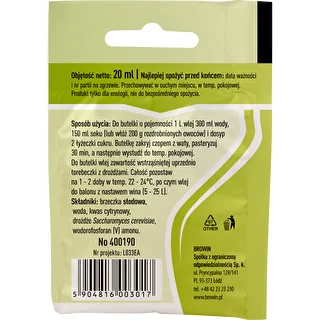 Drożdże winiarskie Uniwersalne, 20 ml – zdjęcie 2
