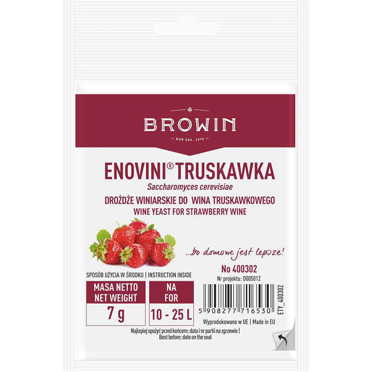 Drożdże winiarskie Enovini Truskawka, 7 g