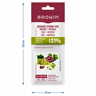 Drożdże Bayanus + pożywka - Uniwersalne - 21%, 17 g – zdjęcie 3