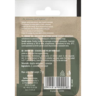 Enovini® BIO - ekologiczne drożdże winiarskie, 7 g – zdjęcie 2