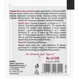 Pożywka dla drożdży winiarskich, 10 g – zdjęcie 2