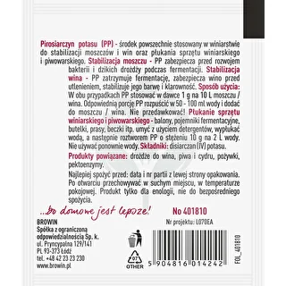 Pirosiarczyn potasu 10 g – zdjęcie 2