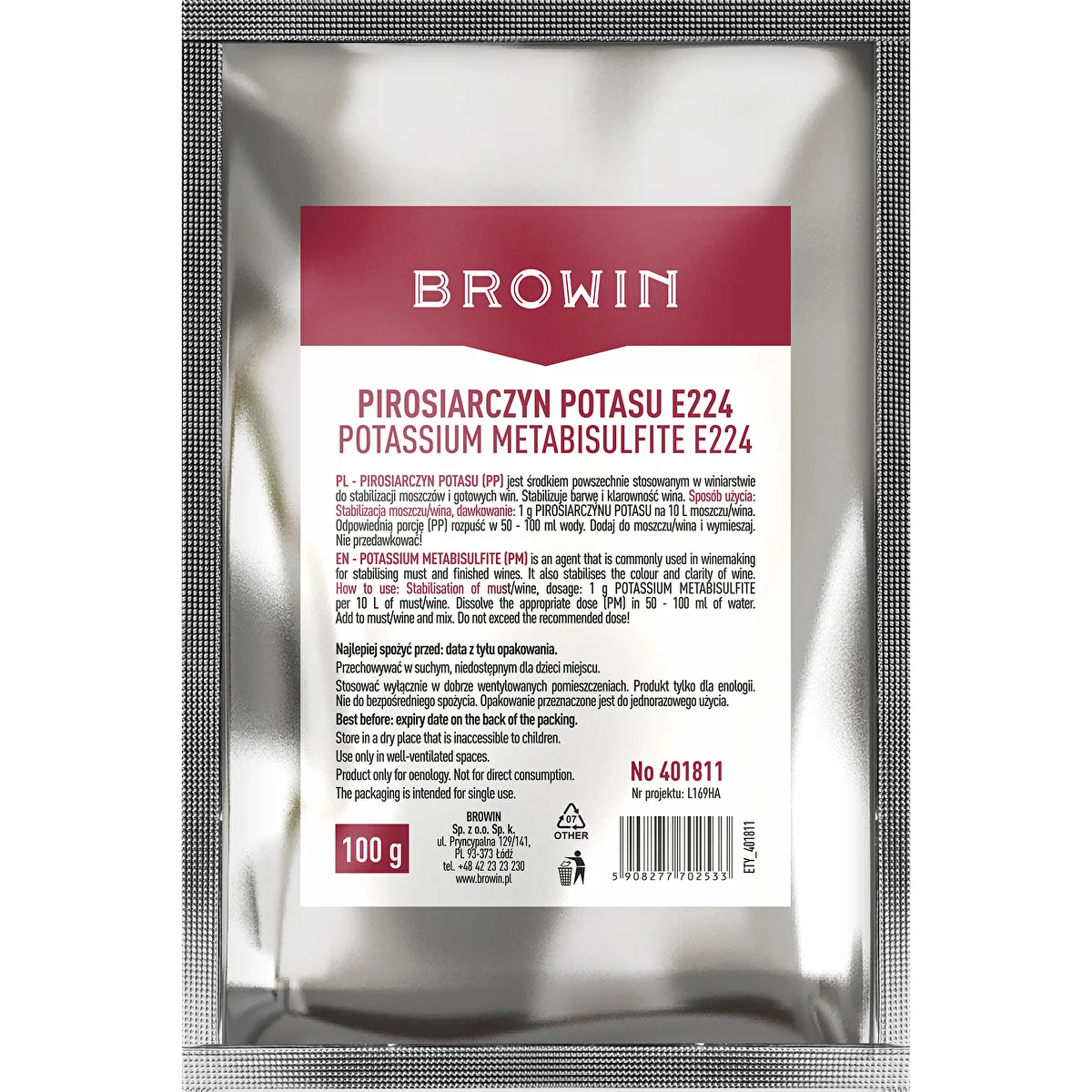 Pirosiarczyn potasu, 100 g