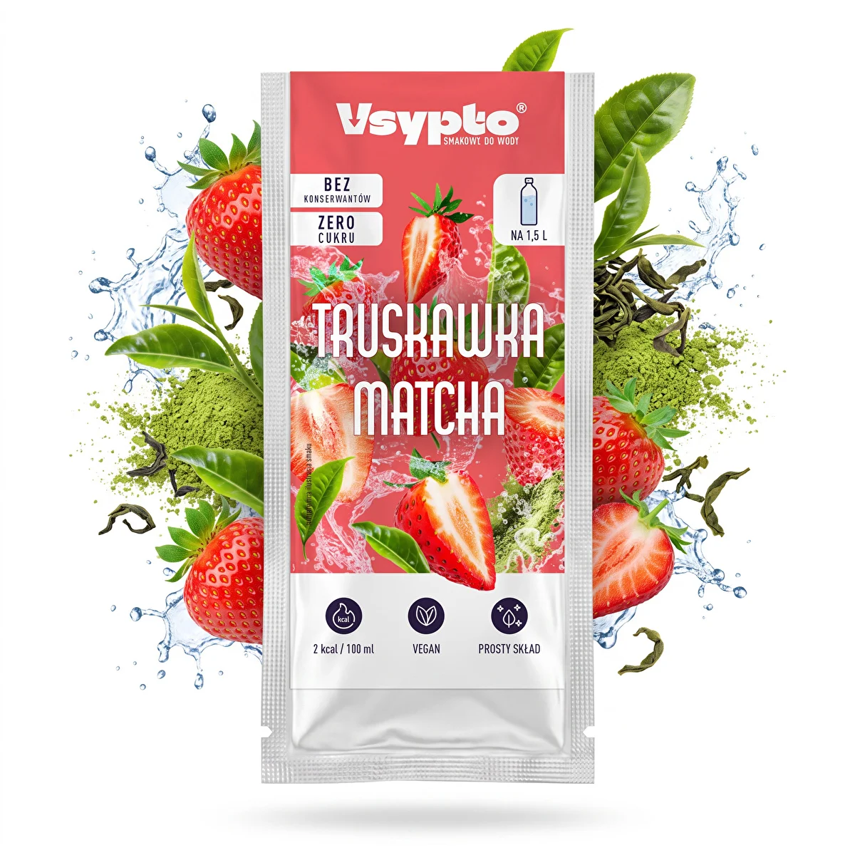 VSYPTO o smaku Truskawka Matcha, 9g