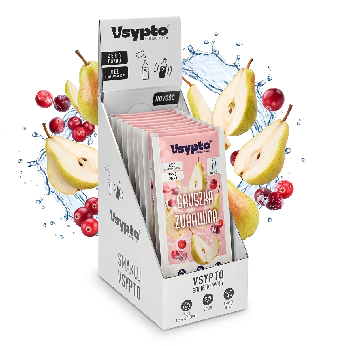 Vsypto Gruszka Żurawina - zestaw 15x9g