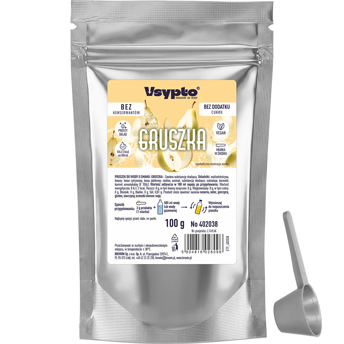 VSYPTO o smaku gruszki, 100g