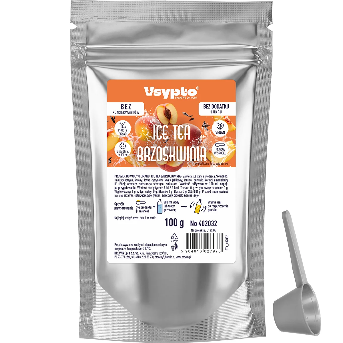 VSYPTO o smaku Ice Tea Brzoskwinia, 100g