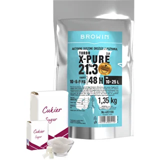 Drożdże Turbo X-Pure 21,3%, 10 x 25 L, 1,35 kg – zdjęcie 3