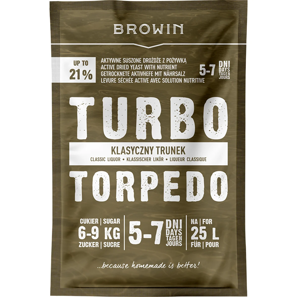 Drożdże gorzelnicze Turbo Torpedo 5-7 dni 21% 100g