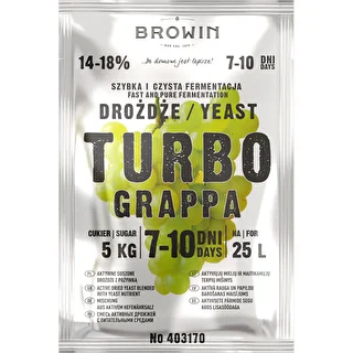 Drożdże gorzelnicze Turbo Grappa 7-10 dni – zdjęcie 2