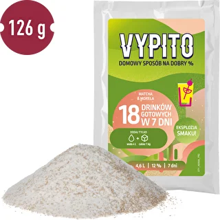 VYPITO 12%, saszetka na 18 drinków - Matcha-Morela, 126g – zdjęcie 3