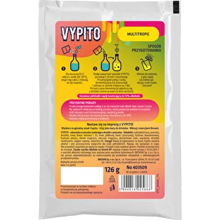 VYPITO 12%, saszetka na 18 drinków – Multitropic, 126g – zdjęcie 2