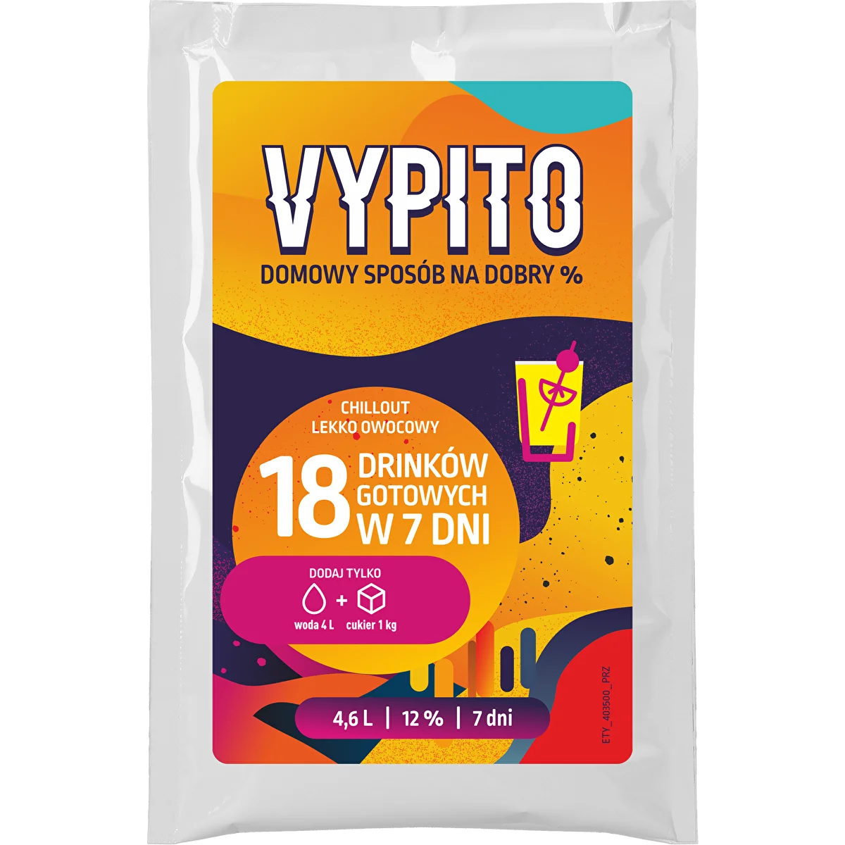 VYPITO 12%, saszetka na 18 drinków - Chillout lekko owocowy, 126 g