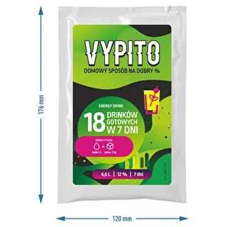 VYPITO 12%, saszetka na 18 drinków - Energy drink, 126 g – zdjęcie 4