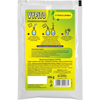 VYPITO 12%, saszetka na 18 drinków - Cytryna & limonka, 126 g – zdjęcie 2