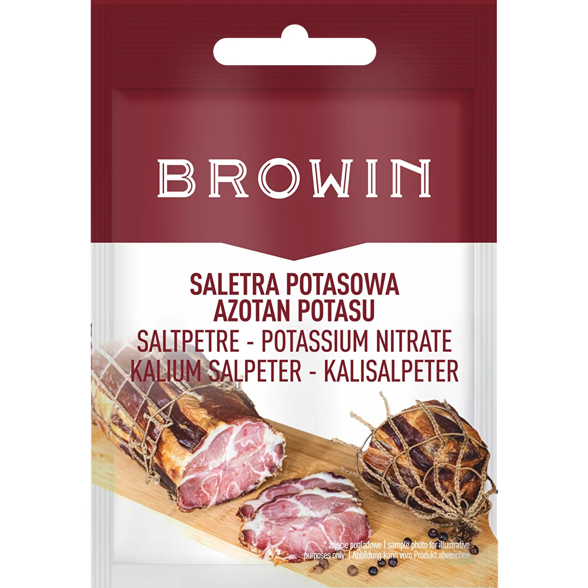 Saletra potasowa do peklowania mięsa, 20 g