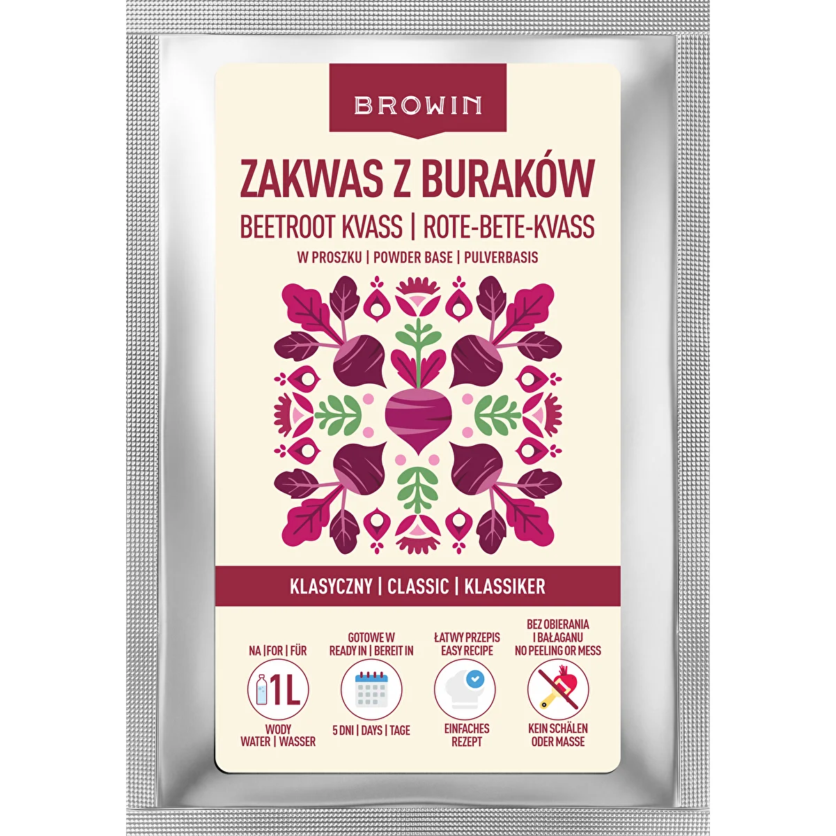 Zakwas z buraka w proszku klasyczny smak, 33 g