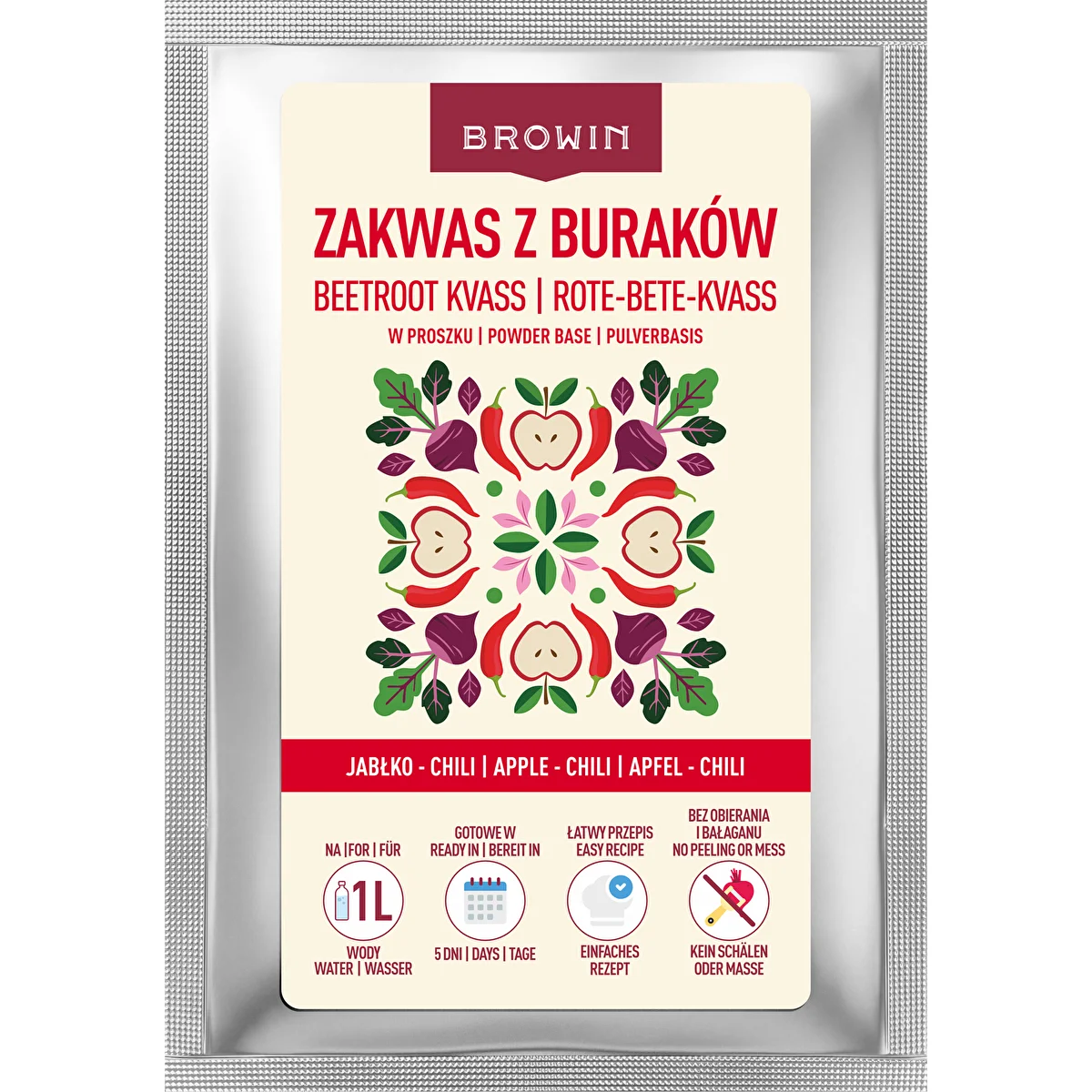 Zakwas z buraka w proszku jabłko - chili, 33 g