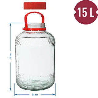 Słoik 15 L z plastikową pokrywą – zdjęcie 6