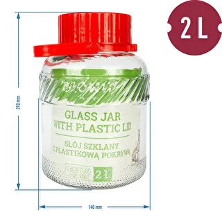 Słoik 2L z zak. plast. – zdjęcie 2