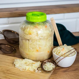 Nietłukący, wielofunkcyjny słoik do kiszenia + szczypce, 5L – zdjęcie 8