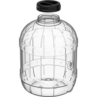 Nietłukący, wielofunkcyjny słoik z czarną zakrętką,  15L – zdjęcie 3