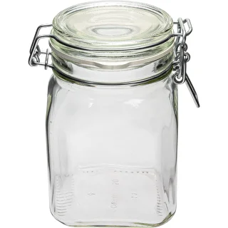 Słoik Comfort 750 ml kwadrat. zamykany hermetycznie – zdjęcie 2