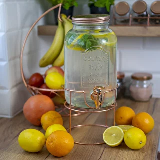Słój z kranikiem 3,8 L na stojaku – zdjęcie 4