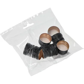 Zakrętka do butelek fi 28/18 mm - czarna, 8 szt. – zdjęcie 3