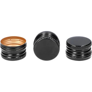 Zakrętka do butelek fi 28/18 mm - czarna, 8 szt. – zdjęcie 2