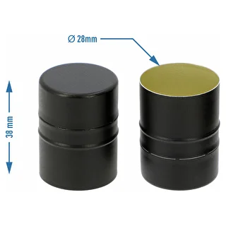 Zakrętka do butelek fi28/38, czarna, 8szt. – zdjęcie 4
