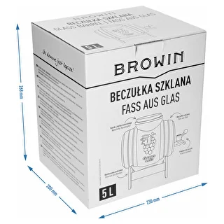 Beczułka 5 L szklana, z szerokim wlewem, korkiem, podstawką i kranikiem – zdjęcie 8