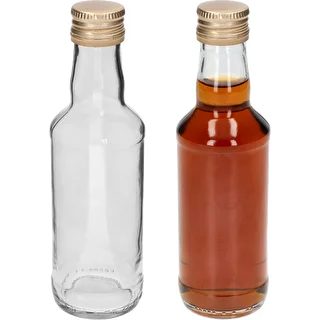 Butelka monopolowa 200 ml, ze złotą zakrętką fi 28, 1 szt. – zdjęcie 3