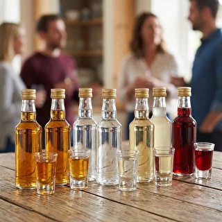 Butelka monopolowa 200 ml, ze złotą zakrętką fi 28, 1 szt. – zdjęcie 6