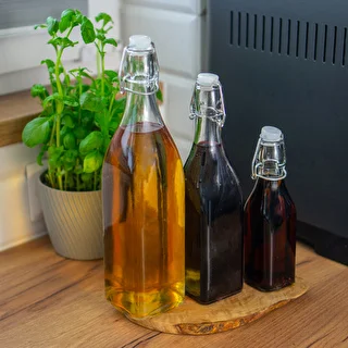 Butelka 1L z hermetycznym zamknięciem - kwadratowa – zdjęcie 4