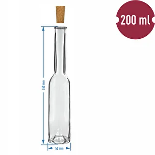 Butelka na nalewkę 200 ml 6 szt.+ 6 korków 23/18 – zdjęcie 7