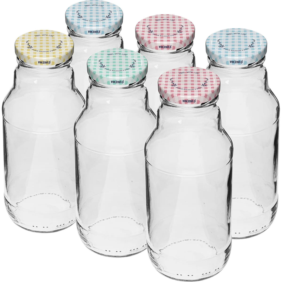 Butelka TO na sok 330 ml z zakrętką fi 43 - 6 szt.