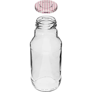 Butelka TO na sok 330 ml z zakrętką fi 43 - 6 szt. – zdjęcie 2
