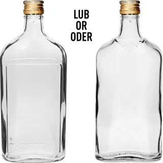 Butelka Piersiówka 500 ml z zakrętką, 6 szt. – zdjęcie 2