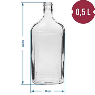 Butelka Piersiówka 500 ml z zakrętką, 6 szt. – zdjęcie 11
