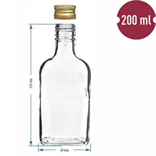 Butelka na nalewki piersiówka z zakr 200 ml 10 szt – zdjęcie 6