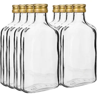 Butelka na nalewki piersiówka 100 ml+ zakrętka 8 szt. – zdjęcie 2