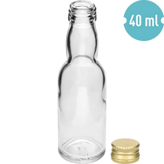 Butelka „Maluch” ze złotą zakrętką, 40 ml, 10 szt. – zdjęcie 6