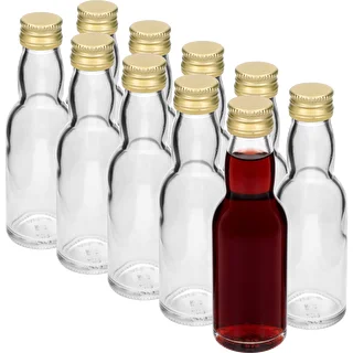 Butelka „Maluch” ze złotą zakrętką, 40 ml, 10 szt. – zdjęcie 2